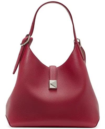 Kate Spade Deco Medium Pebbled Leather Crossbody Tote Bag In Burgundy