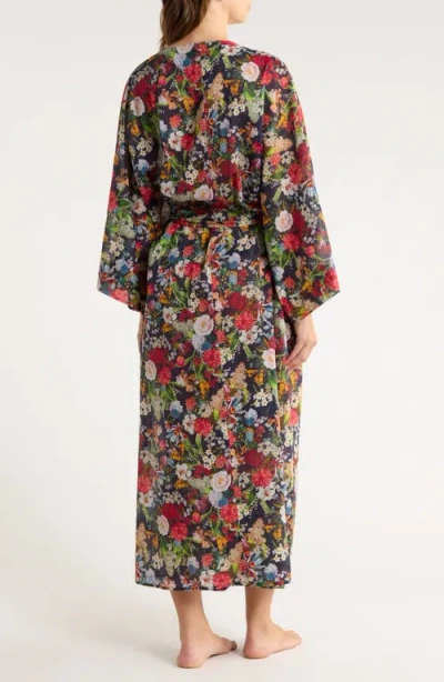 Papinelle Holly Floral Cotton Voile Maxi Robe In Multi