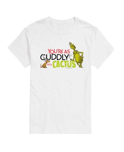 Airwaves Men's The Grinch Cuddly As A Cactus Graphic Short-sleeve T-shirt In White