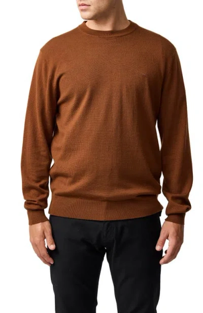 Rodd & Gunn York Bay Merino Wool Sweater In Brown