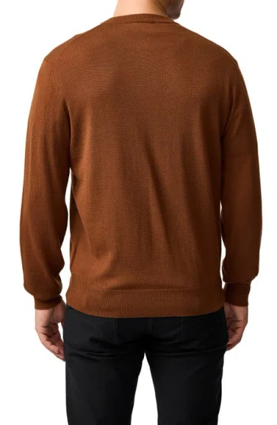 Rodd & Gunn York Bay Merino Wool Sweater In Brown