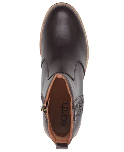 Earth Women's Camryn Wedge Heel Casual Ankle Booties In Brown