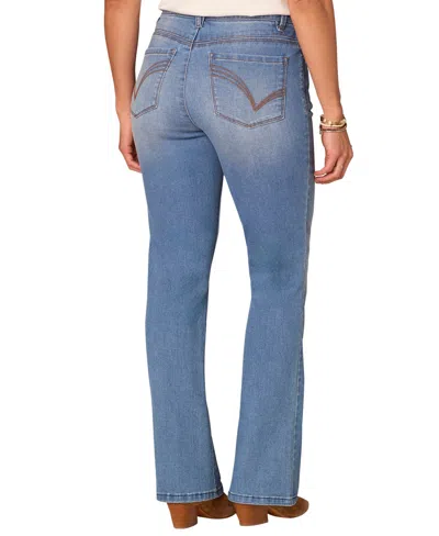 Democracy Women's "ab"solution High Rise Itty Bitty Bootcut Jeans In Blue