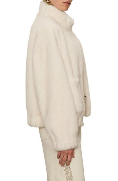 Sanctuary Coco Faux Fur Jacket In Neutral