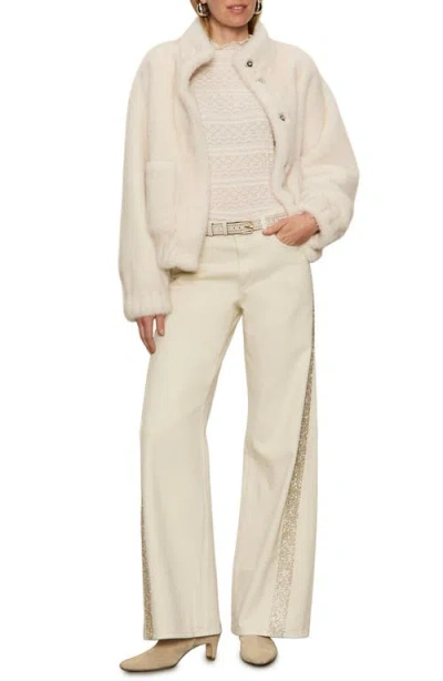 Sanctuary Coco Faux Fur Jacket In Neutral