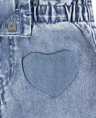 Levi's Girls Toddler 2t-4t Ruffle Top And Heart Pocket Pants, 2-piece Set In Blue