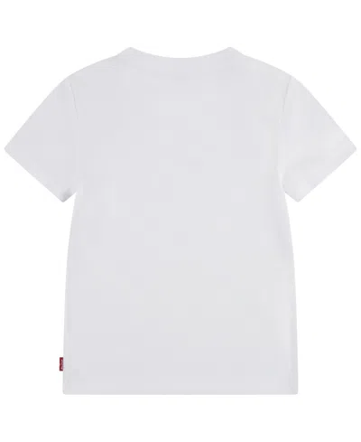 Levi's Girls Toddler 2t-4t Short-sleeve Script Logo Detail T-shirt In White