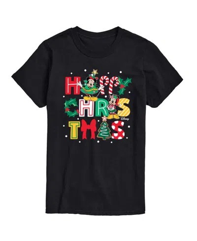 Airwaves Men's Disney Happy Christmas Icons Short-sleeve Graphic T-shirt In Black