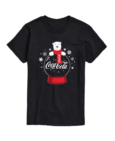 Airwaves Men's Coca-cola Polar Bear Snowglobe Short-sleeve Graphic T-shirt In Black