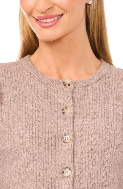 Halogenr Halogen(r) Cable Stitch Cardigan In Pink
