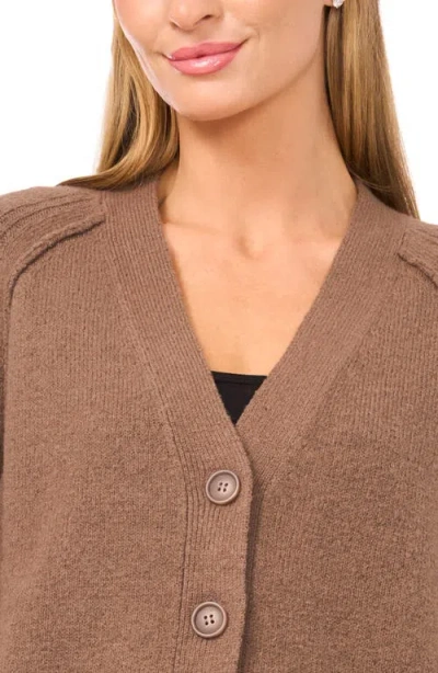 Halogenr Halogen(r) Raglan Sleeve V-neck Cardigan In Brown