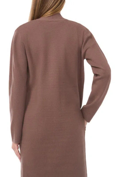 Halogenr Halogen(r) Open Front Longline Cardigan In Brown