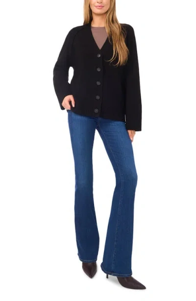 Halogenr Halogen(r) Raglan Sleeve V-neck Cardigan In Black