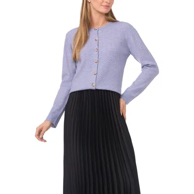 Halogenr Halogen(r) Cable Stitch Cardigan In Blue