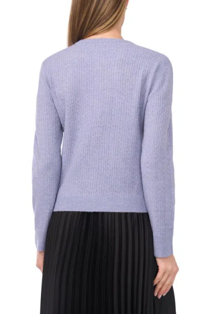 Halogenr Halogen(r) Cable Stitch Cardigan In Blue