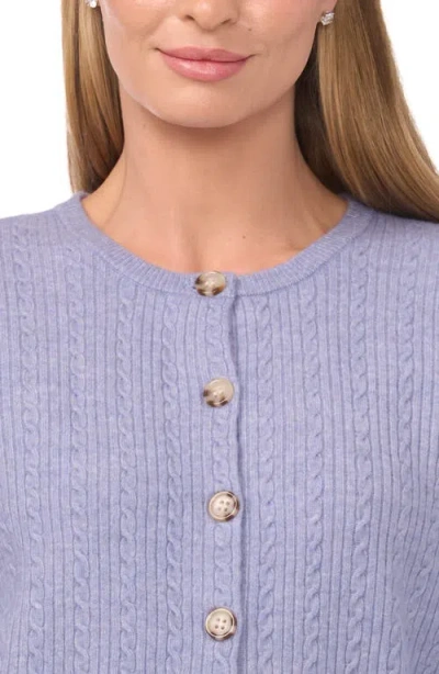 Halogenr Halogen(r) Cable Stitch Cardigan In Blue