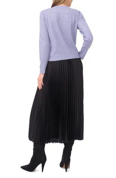 Halogenr Halogen(r) Cable Stitch Cardigan In Blue