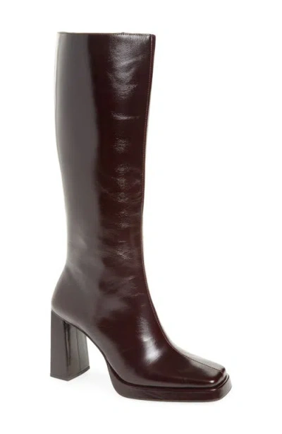 Jeffrey Campbell Maximal Knee High Boot In Brown