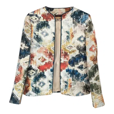 Stovaria Women's Handcrafted Linen Cotton Jacket In Yellow