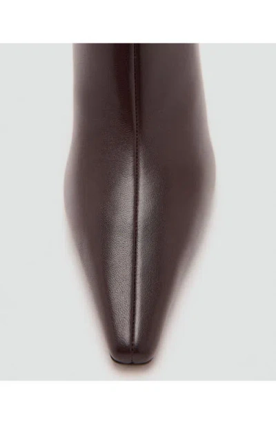 Mango Katerina Pointed Toe Ankle Bootie In Brown
