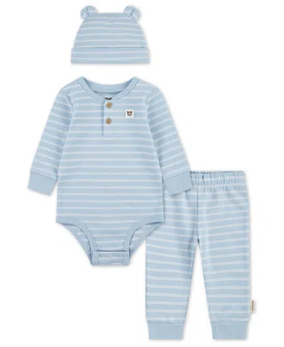Huggies Baby Boys' Bodysuit, Pants, And Cap, 3-piece Set In Blue