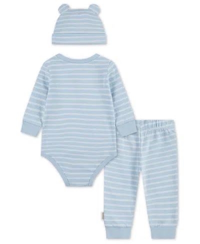 Huggies Baby Boys' Bodysuit, Pants, And Cap, 3-piece Set In Blue