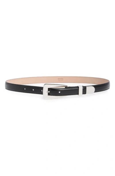 Khaite Lucca Leather Belt In Black
