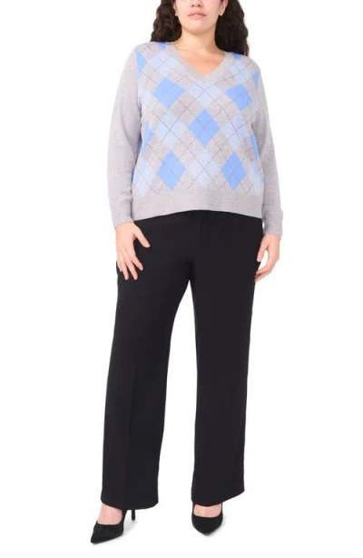Halogenr Halogen(r) Argyle V-neck Sweater In Multi