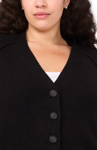 Halogenr Halogen(r) Raglan Sleeve V-neck Cardigan In Black