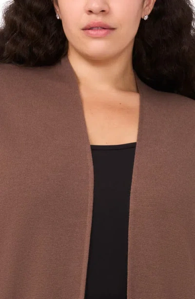 Halogenr Halogen(r) Open Front Longline Cardigan In Brown