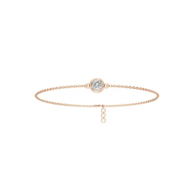 Aya Fine Jewelry Women's White / Yellow / Rose Gold Eighteen Kt Elegant Single Diamond Bracelet