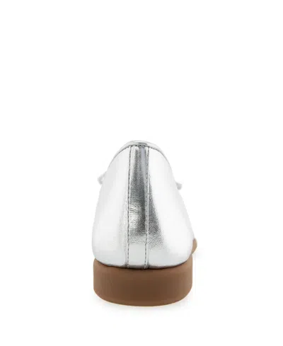 Aerosoles Women's Novia Tapered Toe Ballet Flats In Silver