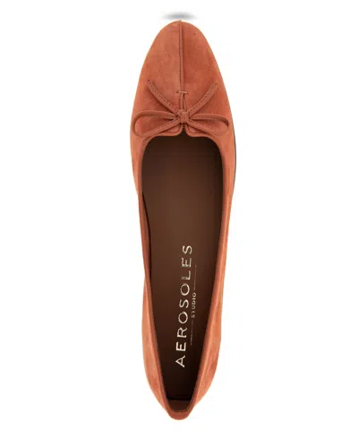 Aerosoles Women's Novia Tapered Toe Ballet Flats In Brown