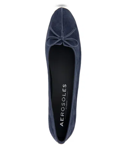 Aerosoles Women's Novia Tapered Toe Ballet Flats In Blue