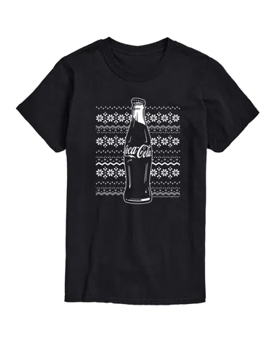 Airwaves Men's Coca-cola Holiday Short-sleeve Graphic T-shirt In Black