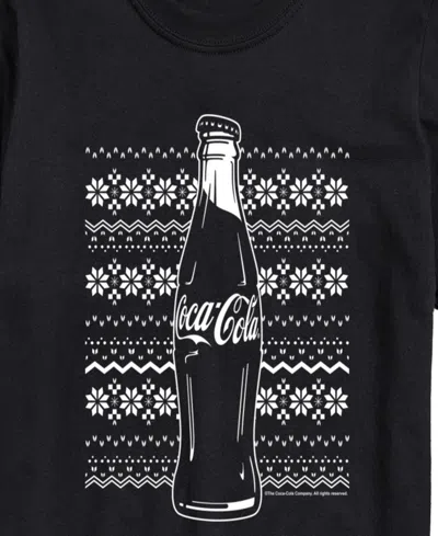 Airwaves Men's Coca-cola Holiday Short-sleeve Graphic T-shirt In Black