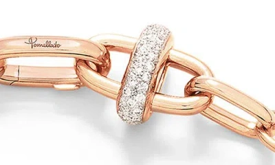 Pomellato Iconica Diamond Link Necklace In Gold