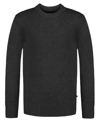 Nautica Boys' 8-20 J Class Solid Crew Sweater In Gray