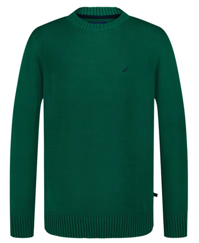 Nautica Boys' 8-20 J Class Solid Crew Sweater In Green