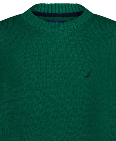 Nautica Boys' 8-20 J Class Solid Crew Sweater In Green