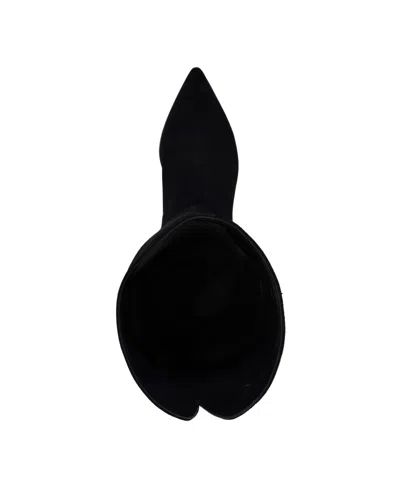 Nine West Women's Morgin Tall Wide Calf Pointy Toe Block Heel Boots In Black