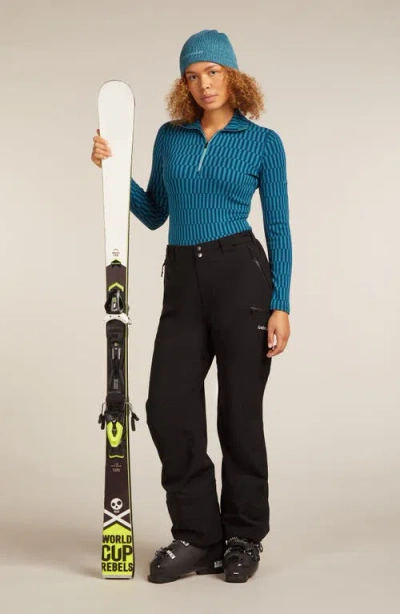 Icebreaker 260 Vertex Merino Wool Half Zip Top In Blue