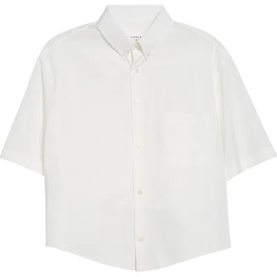 Maison Margiela Short Sleeve Shirt Button Down Collar Pocket In White