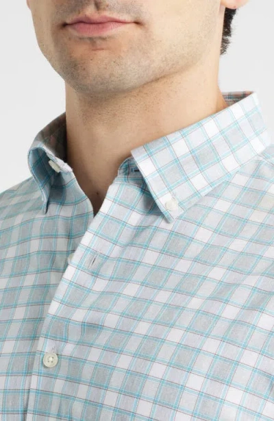 Johnnie-o Gatlin Check Performance Button-up Shirt In Blue