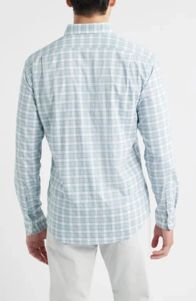 Johnnie-o Gatlin Check Performance Button-up Shirt In Blue