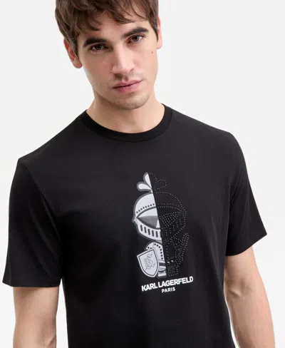 Karl Lagerfeld Men's Split Personality Karl Graphic T-shirt In Black