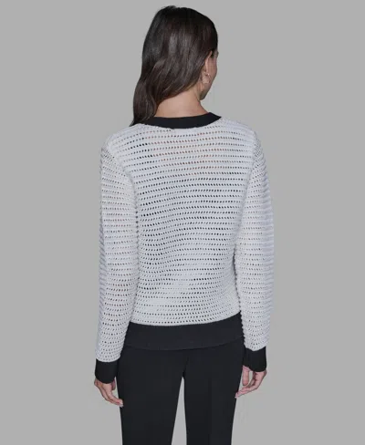 Karl Lagerfeld Women's Button-front Cardigan In Multi