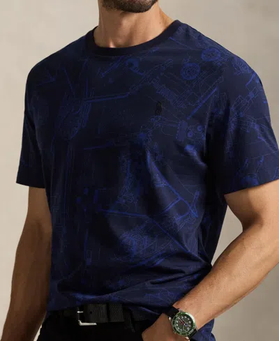 Polo Ralph Lauren Men's Big & Tall Short-sleeve Printed T-shirt In Blue