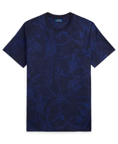 Polo Ralph Lauren Men's Big & Tall Short-sleeve Printed T-shirt In Blue