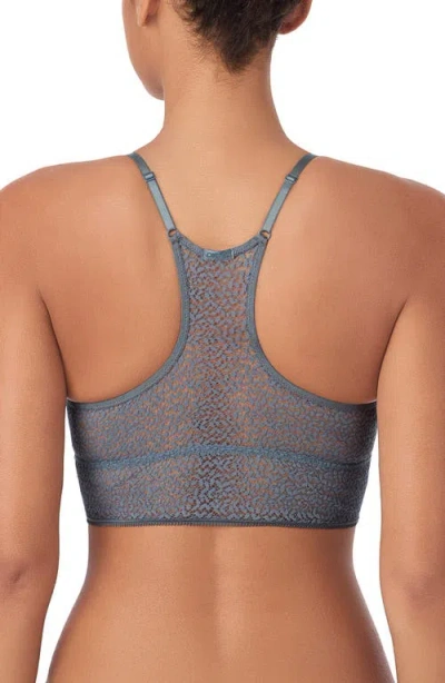 Dkny Modern Lace Longline Bralette In Blue